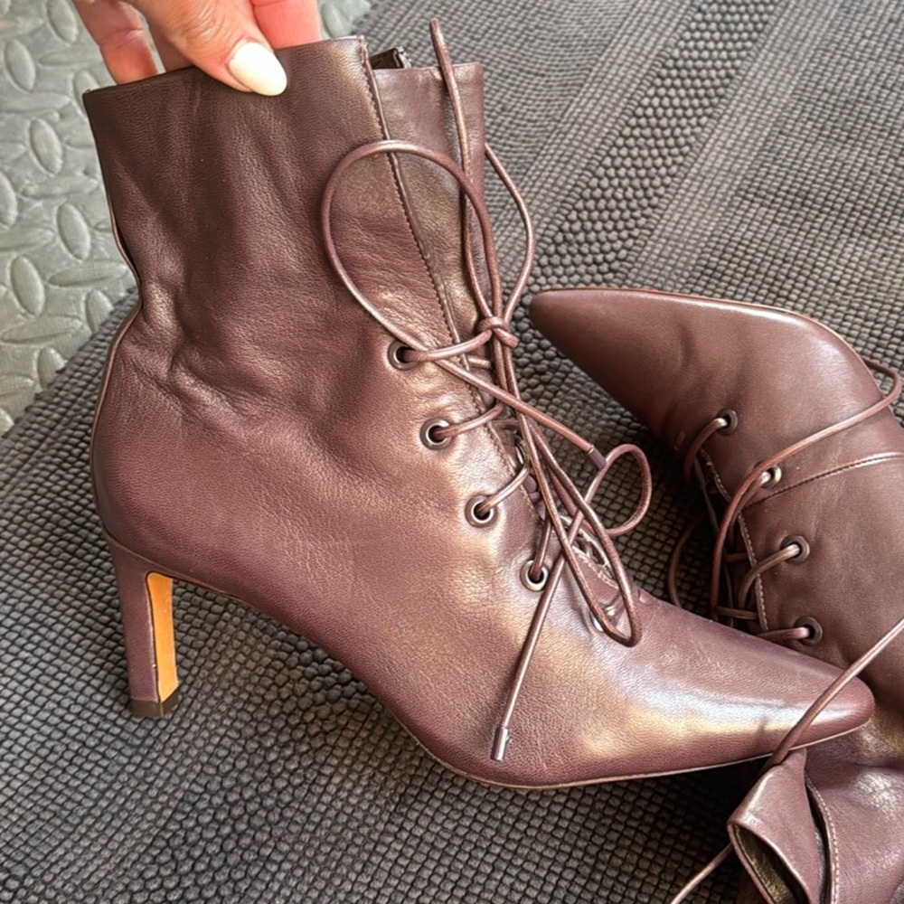 Zimmermann Tie-detailed leather ankle boots